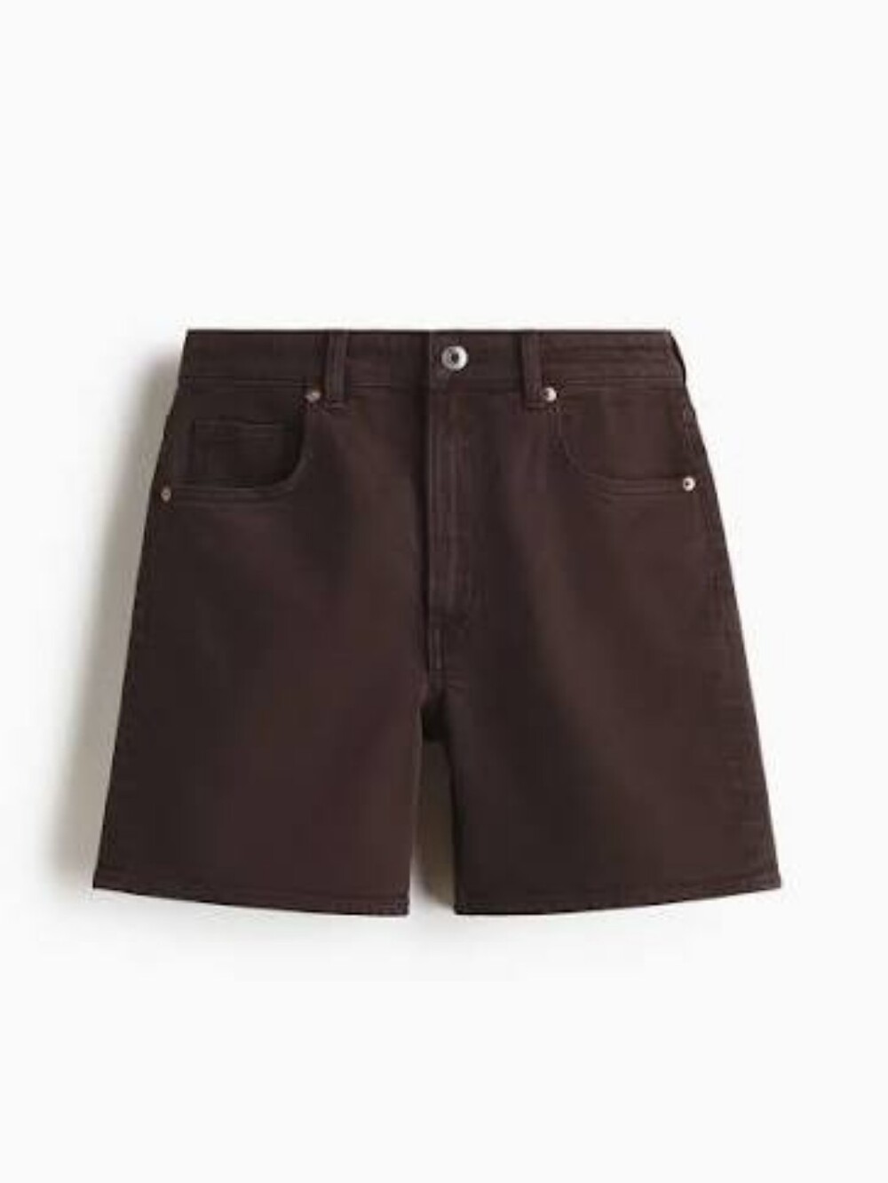 BN H&M brown high-waisted denim shorts
